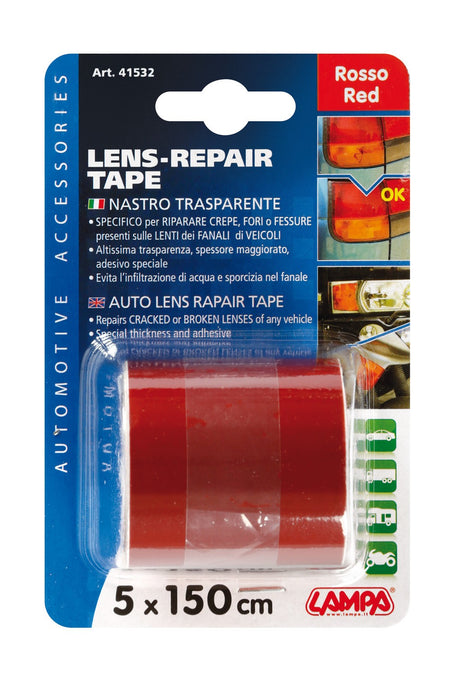 Nastro adesivo per riparazione fanali - 5x150 cm - Rosso