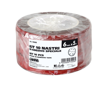 Nastro biadesivo speciale, set 10 pz - 5 m - 6 mm