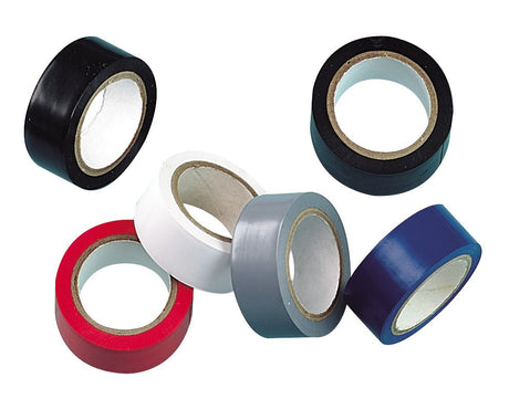 Set 6 nastri isolanti adesivi omologati in PVC plastificato