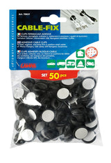 Cable-Fix, clips adesive fermacavi, 50 pz