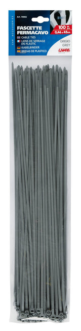 Fascette fermacavo 100 pz - 45 cm - Grigio