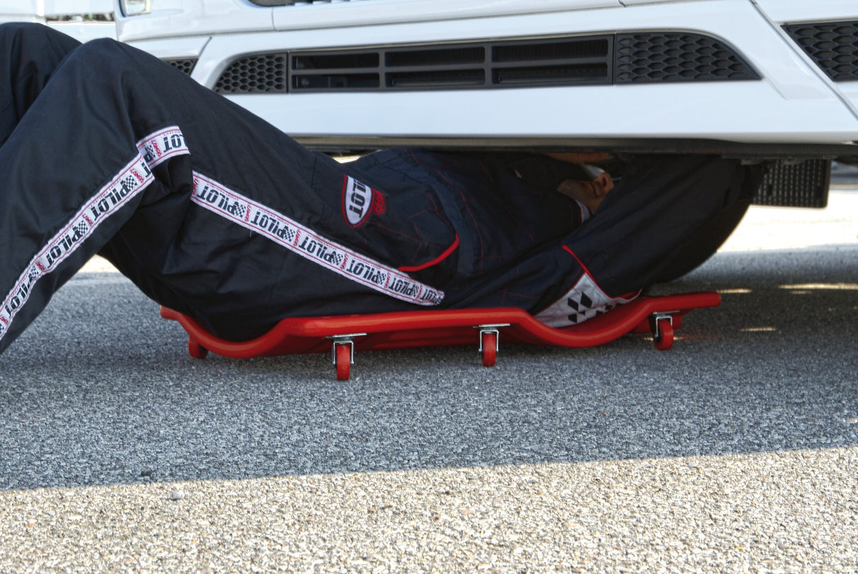 Carrello sottomacchina anatomico con poggiatesta