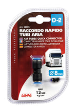 D-2, raccordo tubi aria - Ø 8 mm