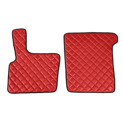 Pair of imitation leather carpets - Red - Daf XF95