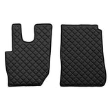 Pair of imitation leather carpets - Black - Daf CF