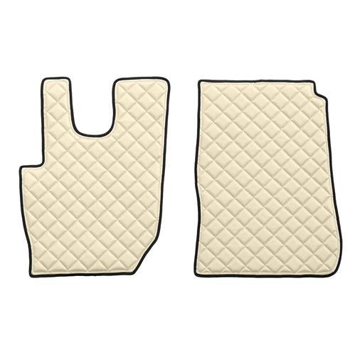 Pair of imitation leather carpets - Cream - Daf CF