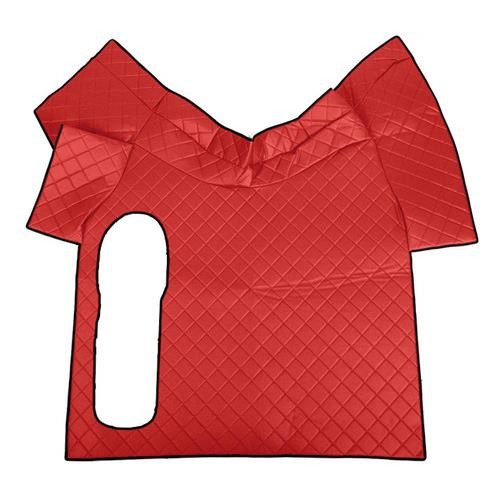 Leatherette centre mat - Red - Volvo FH Series 2-3, Manual, Large lever