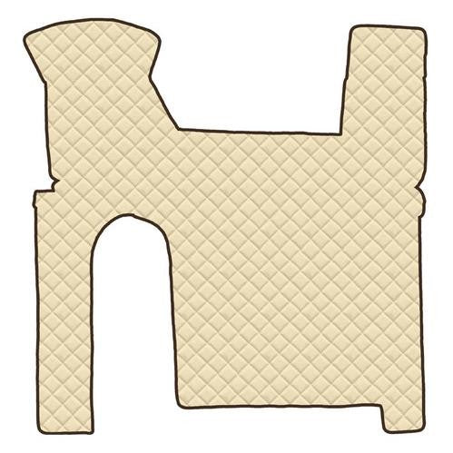 Leatherette centre mat - Cream - Man TGX manual, 2 drawers