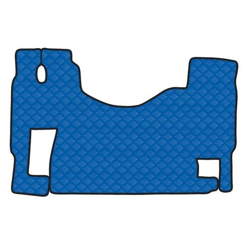Single leatherette carpet - Blue - Mercedes Actros MP2, MP3 no tunnel, fixed seat