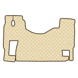 Single leatherette carpet - Cream - Mercedes Actros MP2, MP3 no tunnel, fixed seat