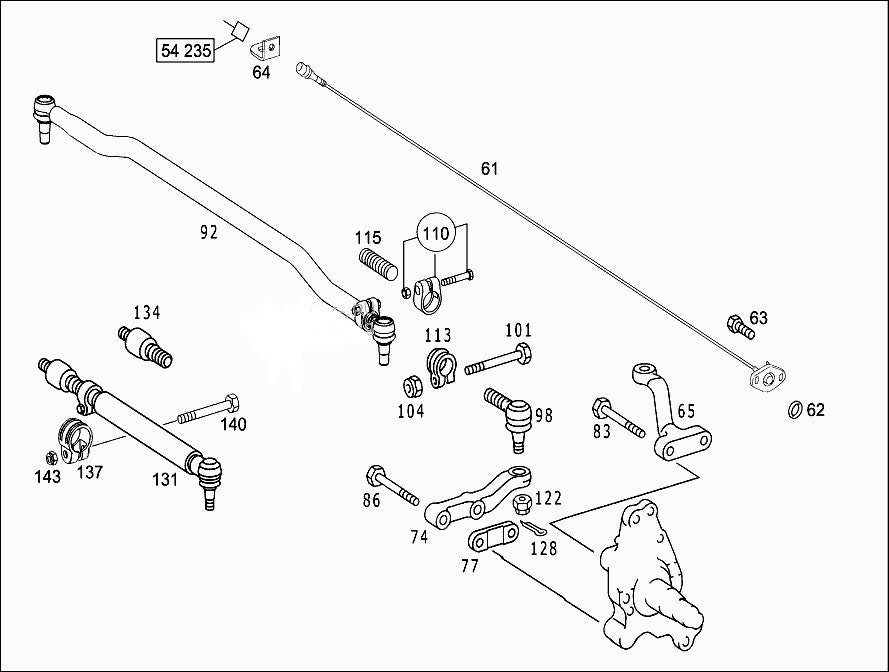 Coupling rod for Mercedes Actros Axor