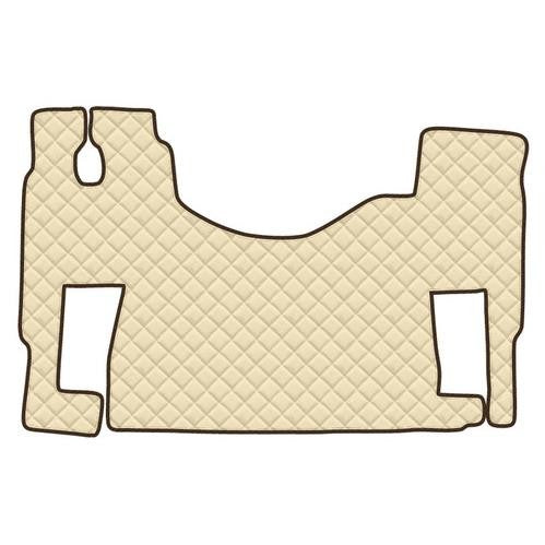 Single leatherette carpet - Cream - Mercedes Actros MP2, MP3 no tunnel, rotating seat
