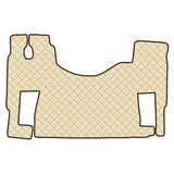 Single leatherette carpet - Cream - Mercedes Actros MP2, MP3 no tunnel, rotating seat
