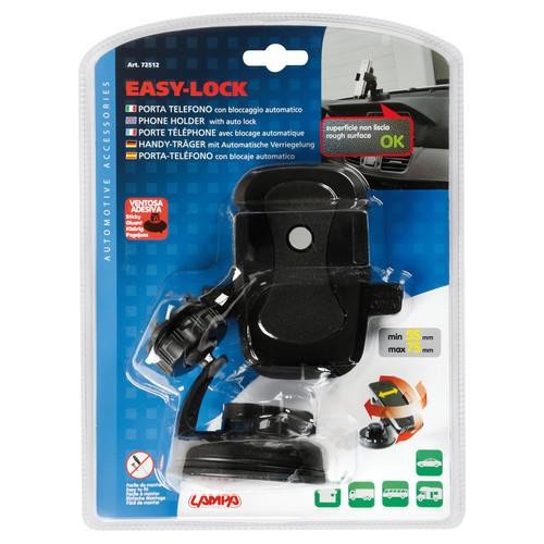 Easy-Lock, phone holder with automatic locking