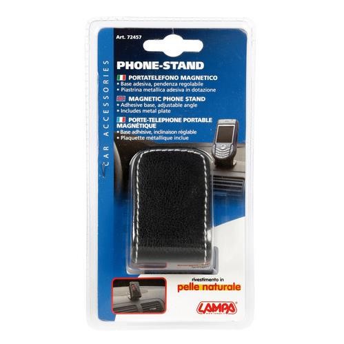 Natural leather magnetic phone holder