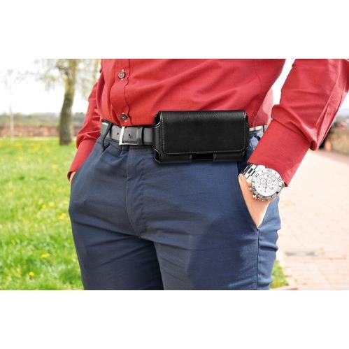 Porta Cellulare Da Cintura In Nylon XL – Verticale O Orizzontale, Con Fibbia Metallica E Chiusura Velcro, Adatto A Molte Dimensioni