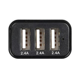3-Port USB Charger - Fast Charge - 7200 mA - 12/24V