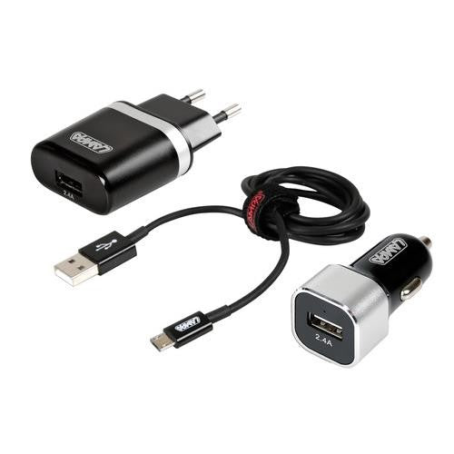 3 in 1 Micro Usb Kit - Fast Charge - 12/24V + 230V