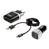 3 in 1 Micro Usb Kit - Fast Charge - 12/24V + 230V