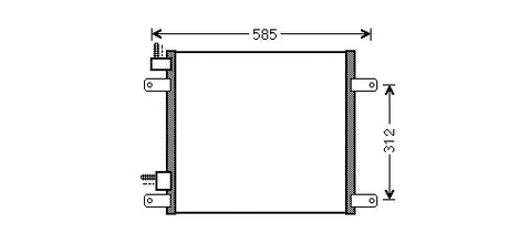 Radiatore condensatore climatizzatore per Daf XF95 XF105 Cod. : 08383004 Frigair Rif. Daf : 1629115