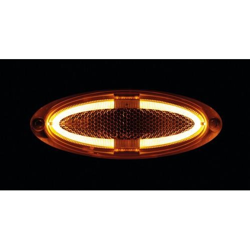 4 LED Clearance Light, Surface Mount, 12/24V - Orange