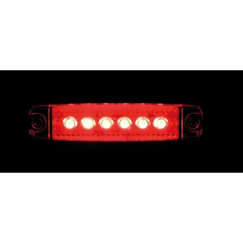 Set of 20, 6 LED Clearance Light, Surface Mount, 12/24V - Red