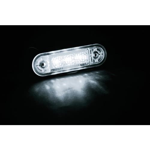 Set of 20, 3 LED clearance light, flush-mounted, 12/24V - White