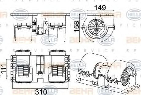 Motorino ventole riscaldamento per Daf CF 1672500