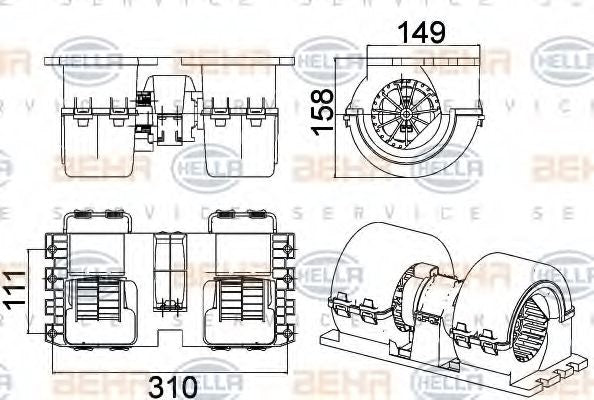 Motorino ventole riscaldamento per Daf CF 1672500