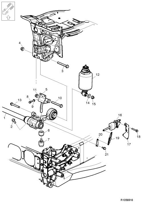 Front cabin air shock absorber for Volvo FH4