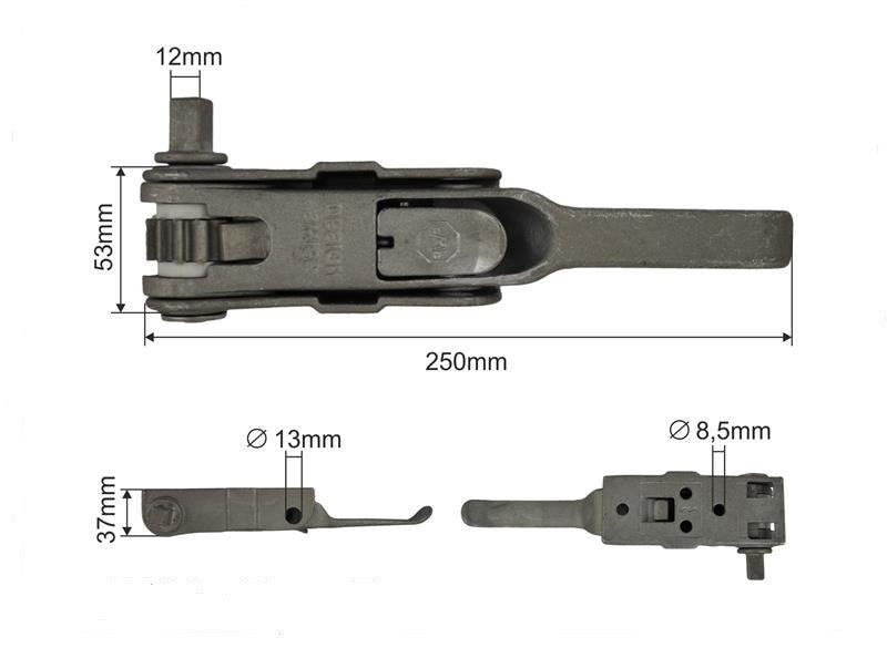 Right-hand square drive tensioner ratchet