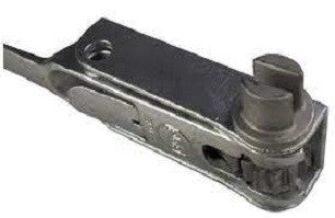 Right-hand ratchet tensioner with grooved attachment