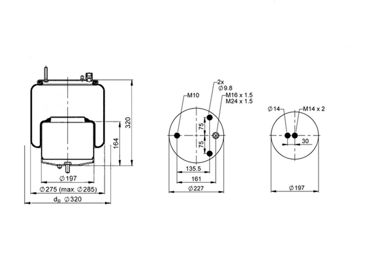 Rear Suspension Air Spring Large for Volvo FH4