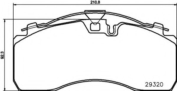 Brake pad set for Atego