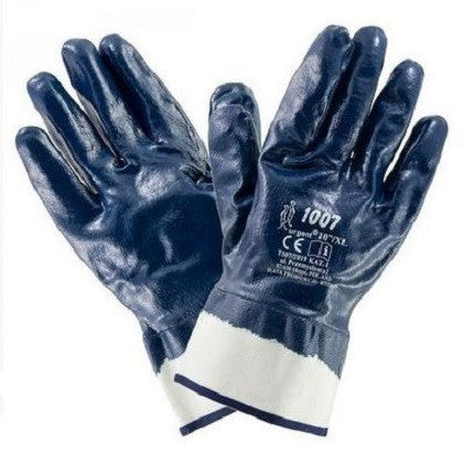 Guanti da lavoro cotone nitrile taglia 10