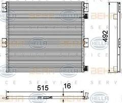 Air conditioning condenser radiator for Volvo and Renault