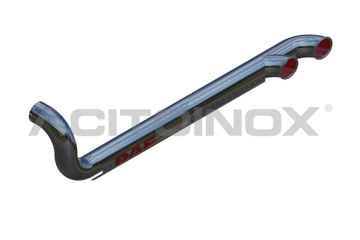 Terminale di scarico 2 uscite senza presa d'aria daf xf 105