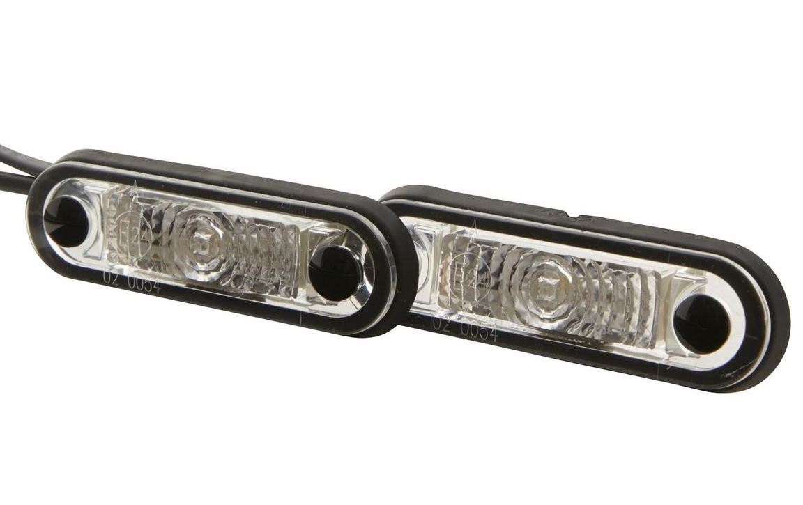 Coppia fanalini luce led bianca Hella ad incasso ad 1 Led