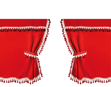 Oscura, tende centrali per camion, cabina standard - Rosso
