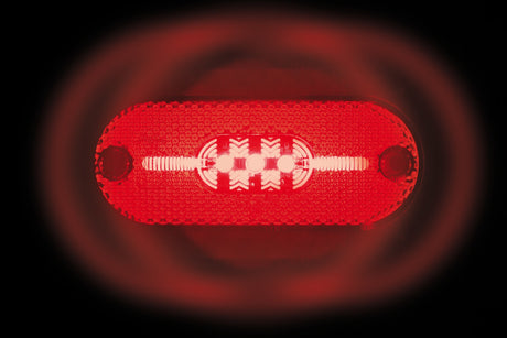 Luce perimetrale a 5 led con catarifrangente, 24V - Rosso