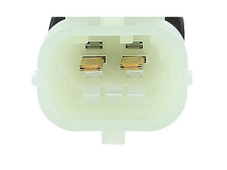Dettaglio frontale del connettore bianco del sensore temperatura gas di scarico, riferimento 5801732665