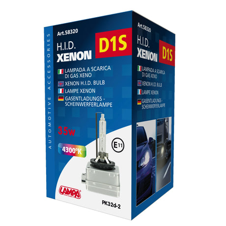 Lampada HID Xenon 4.300°K - D1S - 35W - PK32d-2 - 1 pz - Scatola