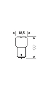 24V Hyper-Led 12 - 4 SMD x 3 chips - (P21W) - BA15s - 1 pz - D/Blister - Bianco - Doppia polarità