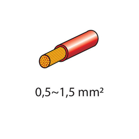 Kit 20 terminali-capicorda piatti - Rosso