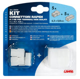 Kit 10 connettori rapidi a 2 vie per terminali non isolati