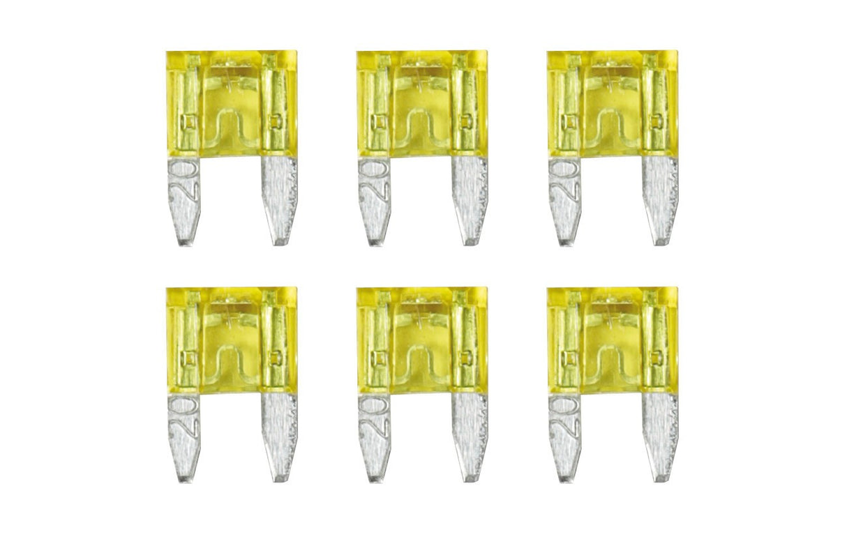 Smart Led, set 6 micro-fusibili lamellari con spia a led, 12/32V - 20A