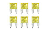 Smart Led, set 6 micro-fusibili lamellari con spia a led, 12/32V - 20A