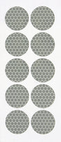 Set 10 adesivi catarifrangenti Ø 27 mm - Bianco