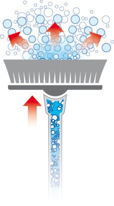 Idrospazzola di ricambio, innesto a vite