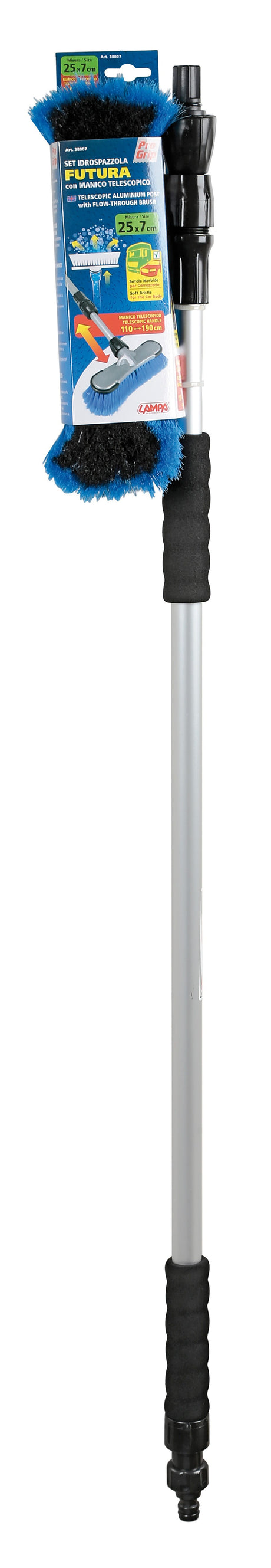 Futura, set idrospazzola con manico telescopico, innesto a ghiera